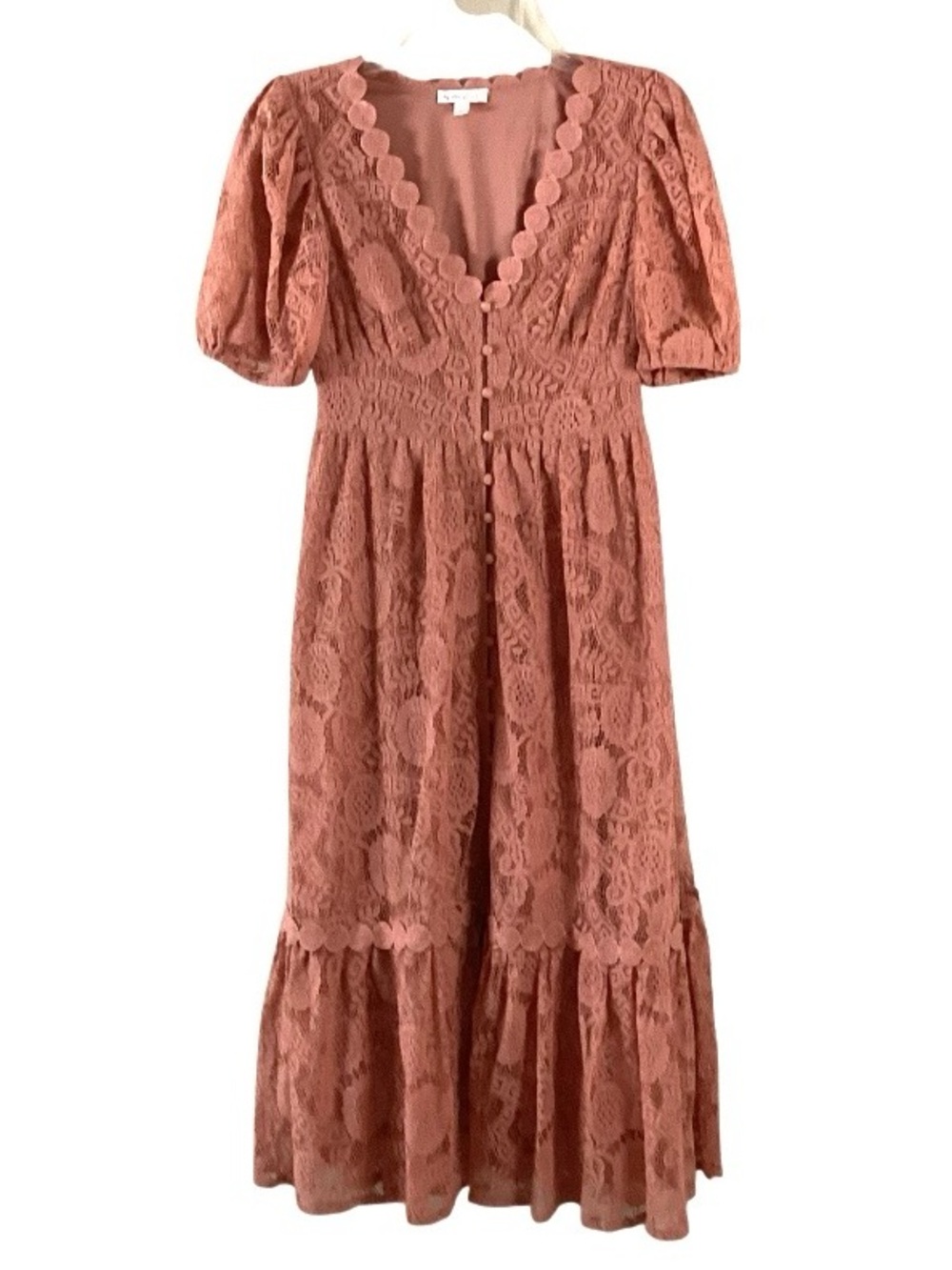 By the River Lace Bohemian Midi Dress Small
